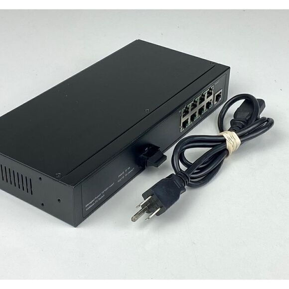 Managed 8 Port 10/100+1-Port 100Base FX Switch & Power Cord Black AO1530 - Picture 7 of 9